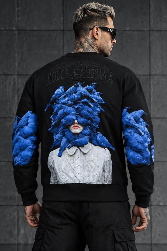 سویشرت سه نخ خارخورده مدل Dolce Gabbana کد 132
